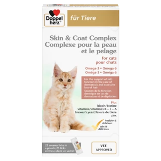 Doppelherz pour animaux Complexe pour la peau et le pelage pour chats Vue de face