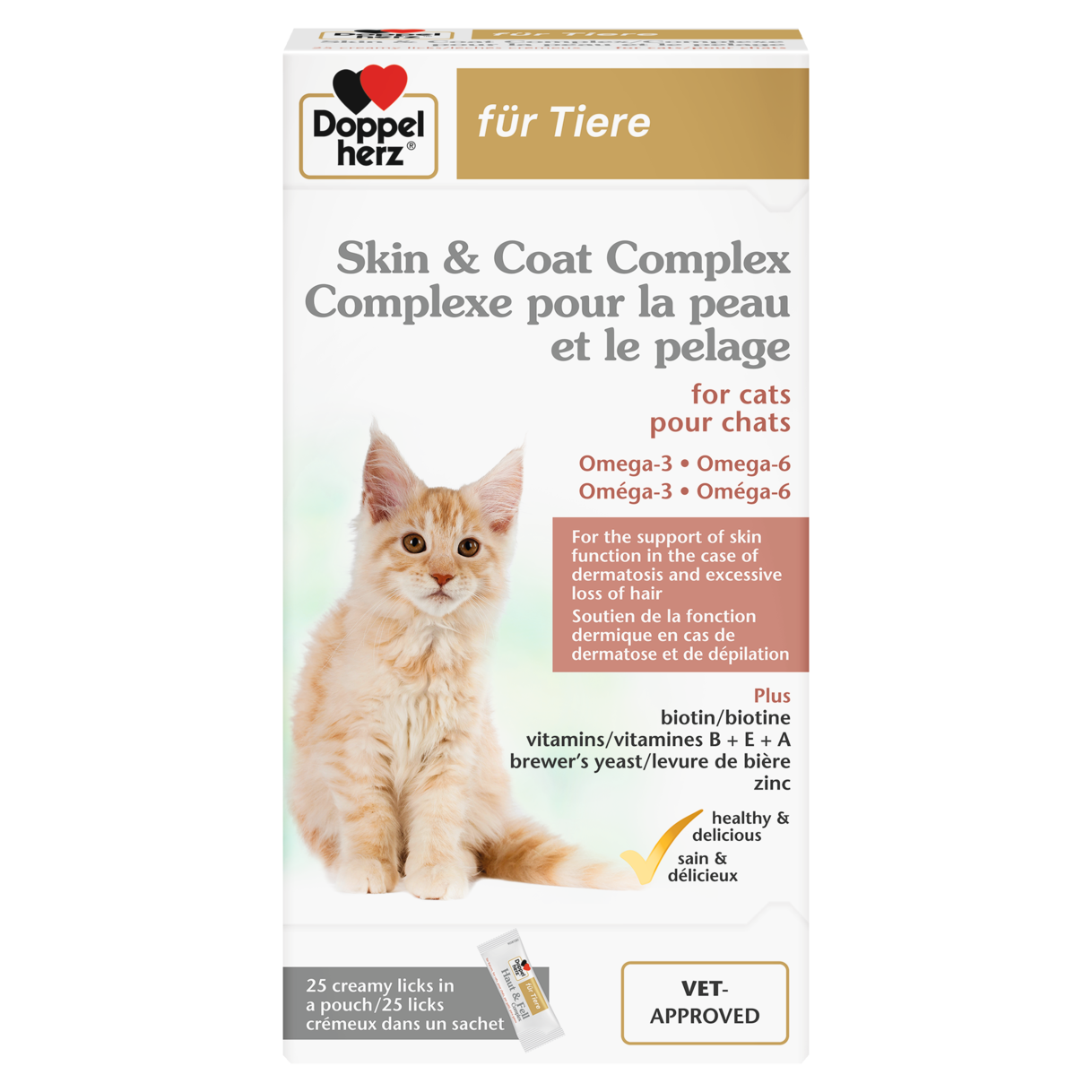 Complexe pour la peau et le pelage pour chats