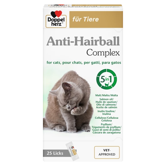 Compléments alimentaires pour chiens et chats Anti-Hairball Complex pour chats Vue de face